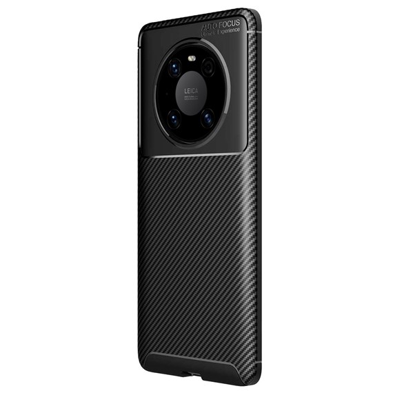 CaseUp Huawei Mate 40 Pro Kılıf Fiber Design Siyah 2